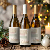 Étiquette Pour Bouteilles De Vin Tartan Twill Merry Christmas Red Green ID1141A