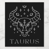 Étiquette Pour Bouteilles De Vin Taurus (Étiquettes simples)