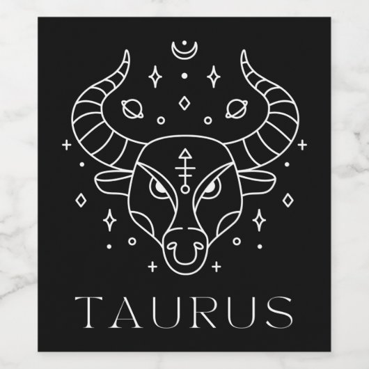 Étiquette Pour Bouteilles De Vin Taurus (Étiquettes simples)