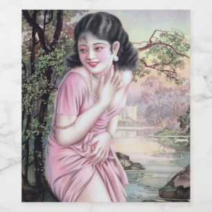 Étiquette Pour Bouteilles De Vin Tease en Stream Oasis par Shanghai China Girl
