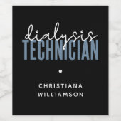 Étiquette Pour Bouteilles De Vin Technicien de dialyse personnalisé | Cadeaux techn (Étiquettes simples)