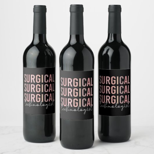 Étiquette Pour Bouteilles De Vin Technologue chirurgical Technique chirurgicale Tec (Bouteilles)