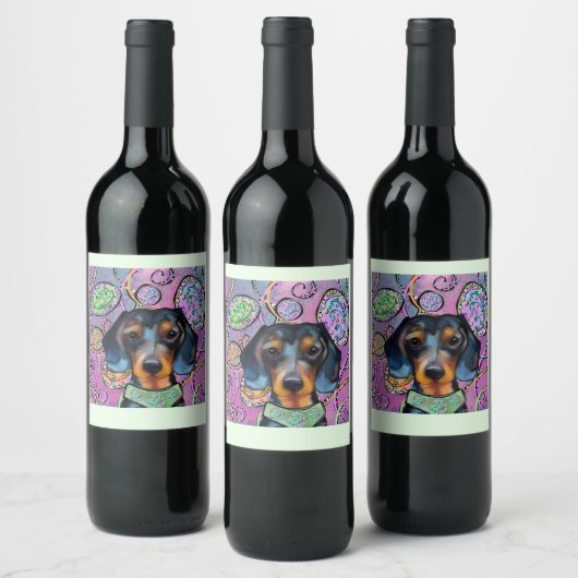ÉTIQUETTE POUR BOUTEILLES DE VIN TECKEL (Bouteilles)