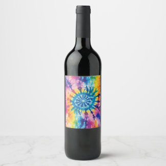 Étiquette Pour Bouteilles De Vin Teinture de cravate de couleurs complémentaires