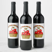 Étiquette Pour Bouteilles De Vin Temps de la fraise ! (Bouteilles)