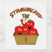 Étiquette Pour Bouteilles De Vin Temps de la fraise ! (Étiquettes simples)