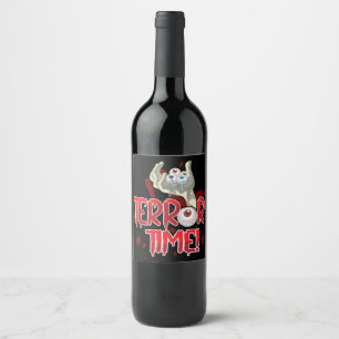 Étiquette Pour Bouteilles De Vin Temps de la terreur Main Zombie avec les yeux