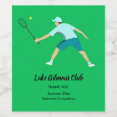 Étiquette Pour Bouteilles De Vin Tennis (Étiquettes simples)