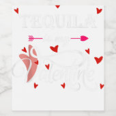 Étiquette Pour Bouteilles De Vin Tequila est ma Saint Valentin - Saint Valentin Alc (Étiquettes simples)