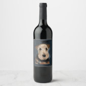 ÉTIQUETTE POUR BOUTEILLES DE VIN TERRIER AIREDALE (Devant)