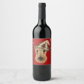 ÉTIQUETTE POUR BOUTEILLES DE VIN TERRIER AIREDALE (Devant)