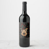 ÉTIQUETTE POUR BOUTEILLES DE VIN TERRIER AIREDALE (Devant)