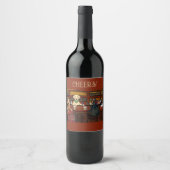 ÉTIQUETTE POUR BOUTEILLES DE VIN TERRIER AIREDALE & AMIS (Devant)