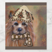 ÉTIQUETTE POUR BOUTEILLES DE VIN TERRIER AUSTRALIEN (Étiquettes simples)