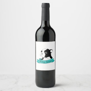Étiquette Pour Bouteilles De Vin Terrier de Boston