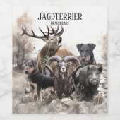 Étiquette Pour Bouteilles De Vin Terrier de chasse allemand (Étiquettes simples)