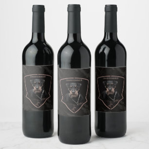 Étiquette Pour Bouteilles De Vin Terrier de chasse allemand, Le Jagdterrier, Art