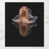 Étiquette Pour Bouteilles De Vin Terrier noir du Yorkshire (Étiquettes simples)