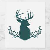 Étiquette Pour Bouteilles De Vin Tête de cerf (Étiquettes simples)