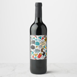 Étiquette Pour Bouteilles De Vin Tête folle