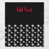 Étiquette Pour Bouteilles De Vin Têtes de crâne (Étiquettes simples)