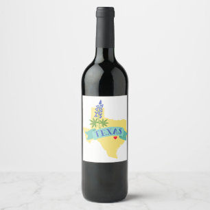 Étiquette Pour Bouteilles De Vin Texas