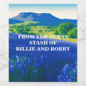 Étiquette Pour Bouteilles De Vin Texas Hill Country Souvenirs (Étiquettes simples)