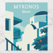 Étiquette Pour Bouteilles De Vin Texte personnalisé Grèce (Étiquettes simples)