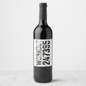 Étiquette Pour Bouteilles De Vin Texte usé et rayé Workout 247365 rustique (Devant)