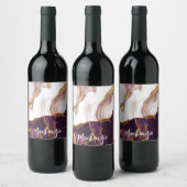 Étiquette Pour Bouteilles De Vin Texture Abstraite de marbre (Bouteilles)