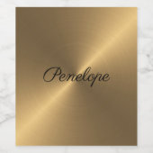 Étiquette Pour Bouteilles De Vin Texture brossée (Étiquettes simples)