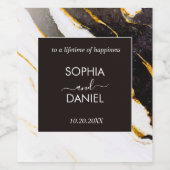 Étiquette Pour Bouteilles De Vin Texture de marbre (Étiquettes simples)