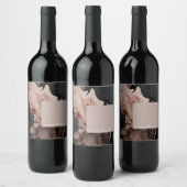 Étiquette Pour Bouteilles De Vin Texture de marbre élégant (Bouteilles)