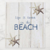 Étiquette Pour Bouteilles De Vin Texture en Bois Adorable, Amidon (Étiquettes simples)