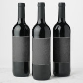 Étiquette Pour Bouteilles De Vin Texture en cuir noir (Bouteilles)