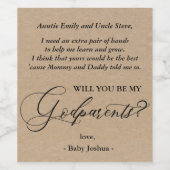 Étiquette Pour Bouteilles De Vin Texture moderne Kraft - Proposition des parents (Étiquettes simples)