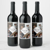 Étiquette Pour Bouteilles De Vin Thank you Wedding Couple  (Bouteilles)