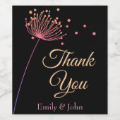 Étiquette Pour Bouteilles De Vin Thank you wine bottle favours (Étiquettes simples)