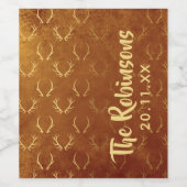 Étiquette Pour Bouteilles De Vin Thankesgiving Gold Foil (Étiquettes simples)