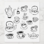 Étiquette Pour Bouteilles De Vin Thé (Étiquettes simples)