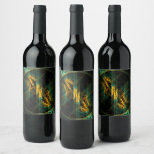 Étiquette Pour Bouteilles De Vin The Eye of the Jungle Abstract