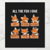 Étiquette Pour Bouteilles De Vin The Fox I Give (Étiquettes simples)