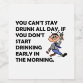 Étiquette Pour Bouteilles De Vin The Happy Drinker (Étiquettes simples)