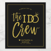 Étiquette Pour Bouteilles De Vin The I Do Crew | Cadeaux pour les invités de mariag (Étiquettes simples)