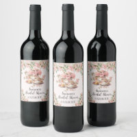 Thème de fête de thé floral rose vintage pour ente