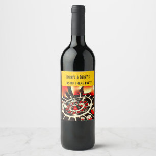 Étiquette Pour Bouteilles De Vin Thème de soirée casino