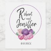 Étiquette Pour Bouteilles De Vin Thème mariage de l'armée (Étiquettes simples)