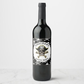 Étiquette Pour Bouteilles De Vin Thème pirate Fête Adulte Crâne Cadeau Balise
