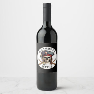 Étiquette Pour Bouteilles De Vin Thème pirate Fête Adulte Navire Capitaine Crâne 8
