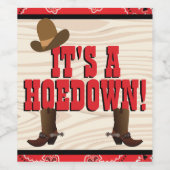 Étiquette Pour Bouteilles De Vin Thème Western (Étiquettes simples)